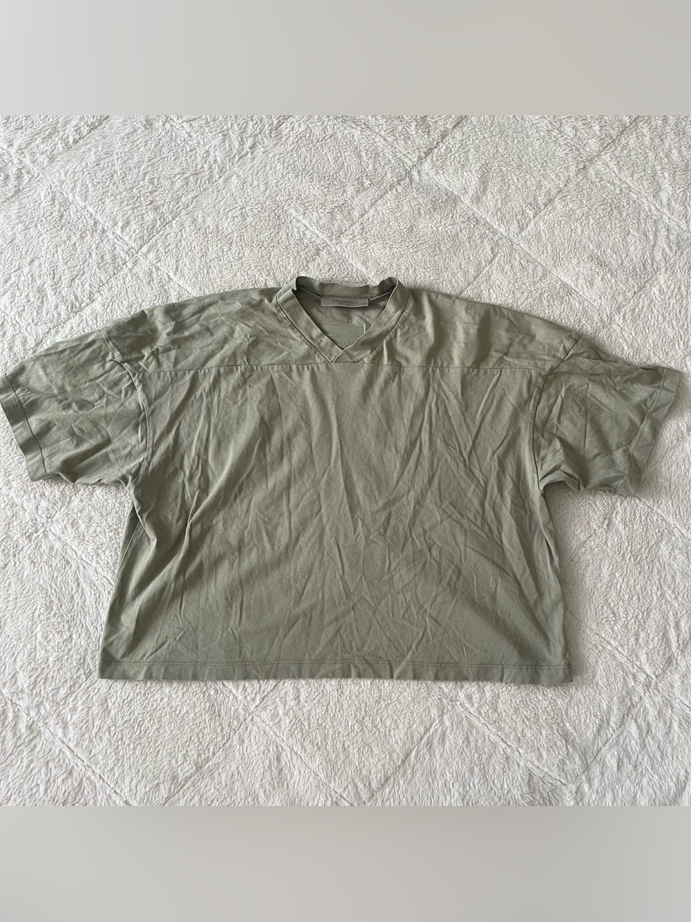 essentials❣️fear of god v-neck boxy t-shirt - Picture 5 of 12